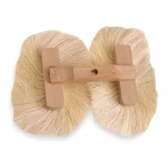 Texturing brush with a hardwood block and Acme thread for use with standard handles and extension poles. Suitable for applying textured finishes to interior surfaces such as ceilings and walls. Overall length 14 in, width 6 1/2 in, capacity 9 1/2 lb.