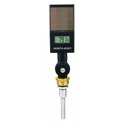 OEM Digital Thermometer: 3.5 in Stem Lg - Adjustable-Angle Water-Resistant Digital Thermometers