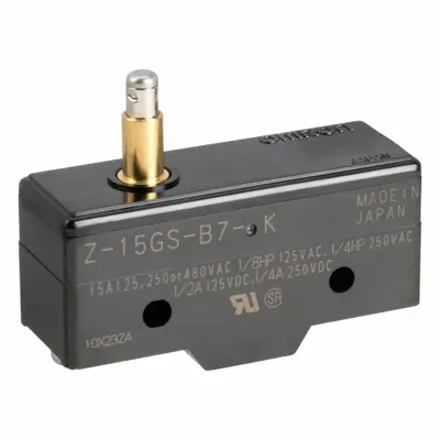 OMRON Snap Action Switch: Plunger Actuator, 1NO/1NC - Plunger Snap-Action Switches