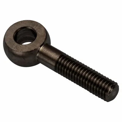 AMPG Fixed Rod End: Steel, Black Oxide, 35 mm Hole Center-to-End Lg, Right Hand - Steel Male Threaded Fixed Rod Ends