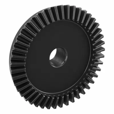 KHK GEARS Bevel Gear: Straight, Gear Ratio 3, Module m 1, 45 Teeth, Black Oxide-Coated Steel - Straight Teeth Metric Bevel Gears & Pinions