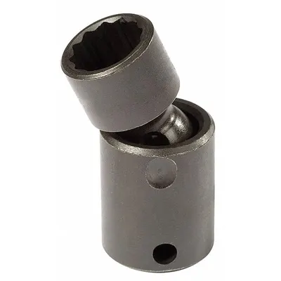 PROTO Flex Impact Socket: 12 mm Socket Size, 12-Point, Std, Black Oxide, Not Tether Capable - 3/8" Drive Metric Flex Impact Sockets