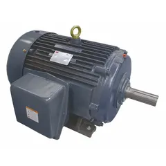 This Dayton 40 hp three-phase AC motor features a rigid base mount and a totally enclosed fan-cooled (TEFC) enclosure. It operates at 1775 RPM on 230/460V AC, drawing 94.8/47.4 A full load current at 60 Hz. Suitable for continuous-duty applications such as pumps, fans, compressors, and conveyors in industrial environments.