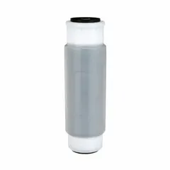 General-purpose water pre-filter cartridge with carbon filter media for sediment reduction. Flow rate of 3 gpm and overall height of 9 3/4 inches. Suitable for use in residential or light commercial water filtration systems to improve water clarity and taste before further treatment.