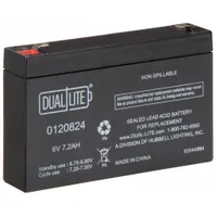 Battery: Sealed Lead Acid, 6 V Volt, 7.2 Ah Battery Capacity, 4 in Overall Ht, 1 1/2 in Overall Dp (MPN 0120824)
