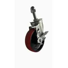 This caster kit is designed for use with portable manual platform lift trucks. It includes casters and mounting hardware to replace or upgrade wheels on lift tables and pallet positioners, providing mobility and stability for moving loads in industrial settings.
