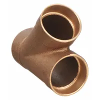 This NIBCO cast bronze tee is designed for drain, waste, and vent (DWV) systems, connecting three 1-1/2 in CTS copper tubes. The cup x cup x cup configuration allows sweat-soldered joints for branch connections in plumbing applications