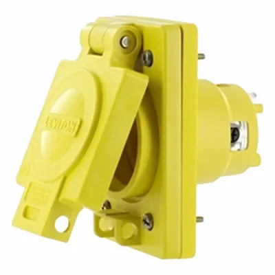 LEVITON Locking Single Outlet: 30 A, 480V AC - Unmetered Surface Power Outlets