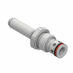 Screw-in, two-position, normally open, two-way solenoid cartridge valve with steel body and polyurethane seal. Designed for C12-2 valve cavity size. Used for on/off flow control in hydraulic systems such as mobile equipment and machine tools.