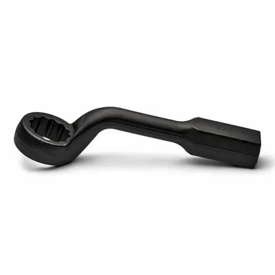 WRIGHT Striking Wrench: Steel, Black Oxide, 65 mm Head Size, 15 1/4 in Overall Lg - SAE, Single End, 12-Point, Box End Wrenches
