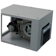 Unassembled belt-drive blower with an 18 1/2-inch wheel, supplied without a drive pack. Designed for belt-driven operation, enabling speed adjustment to match airflow requirements. Used for moving air in industrial ventilation, dust collection, and material-handling systems.
