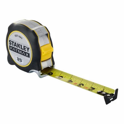 STANLEY Tape Measure: Nonmagnetic Single Hook Tip, 35 ft, Plastic - Standard (Inch) Tape Measures