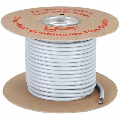 CHAINFLEX Control Cable: 18 AWG, 7 Conductors, Order by the Foot, PUR Jacket - Continuous Flexing Control Cables