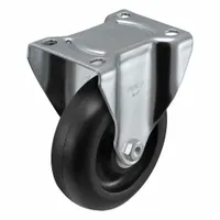 PEMCO Plate Caster: Rigid, No Brake, Polyolefin, 4 in Wheel Dia, 1 1/4 in Wheel Wd, Slot, Rectangle (MPN AR40P1POD)