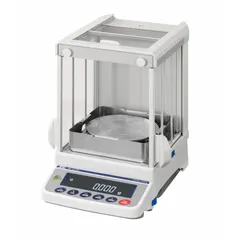 ABS-type precision lab balance with 6200 g capacity, 0.001 g readability, and 0.0015 g repeatability. Features an LCD display. Suitable for laboratory weighing, formulation, and quality control applications requiring accurate mass measurement.