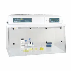 This fully assembled clean bench includes a HEPA/prefilter system, base/stand, and work surface. With 48-inch width and 24-inch depth, it provides a filtered work environment for sensitive processes requiring low particulate levels.