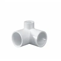 Pipe Elbow: Schedule 40, PVC, 3/4 in x 3/4 in x 1/2 in Size, Socket x Socket x Socket, White, 140°F (MPN 414101BC)