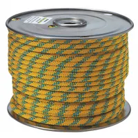 Static kernmantle rope with a 5/16 in diameter, constructed from aramid fibers in blue. Rated with a working load limit of 540 lb. Suitable for rigging, climbing, and other applications requiring low stretch and high strength