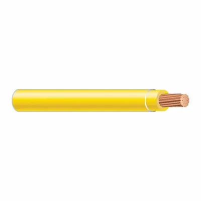 OEM Building Wire: Copper, 4 AWG, 1 Conductors, Stranded, Yellow, 1,000 ft Lg - Copper THHN/THWN-2 Building Wires