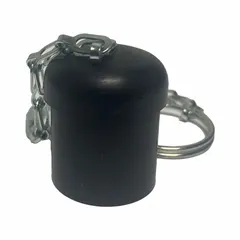 Molded rubber hydraulic hose cap for 1/2 in fittings. Protects hydraulic couplers from dirt, moisture, and impact during storage or transport. Used in industrial hydraulic systems and mobile equipment to prevent contamination and damage.