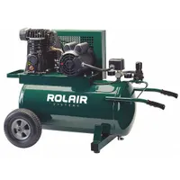 ROLAIR Portable Air Compressor: Quiet, Splash Lubricated, 20 gal, Horizontal, 1.5 hp, 120V AC (MPN 5520MK103-0072)