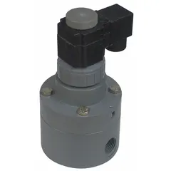 This 2-way, 2-position normally closed solenoid valve is designed for on/off flow control in industrial fluid systems. It features a 2 in pipe size, 120V AC voltage, and a watertight coil enclosure rated dust-tight/watertight. Suitable for applications requiring reliable shut-off in water treatment, chemical processing, and plating.