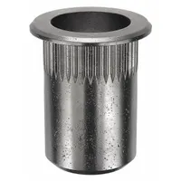 Rivet Nut: 1/4"-20 Thread Size, 39/64 in Overall Lg, 25/64 in Insert Dia, Round, Steel, Steel, 25 PK (MPN ALS4T-420-165)