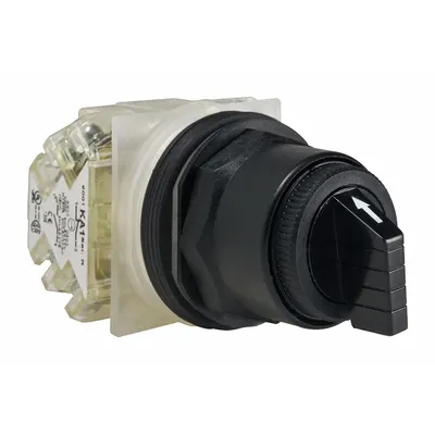 SCHNEIDER Selector Switch: 30 mm Panel Mounting Size, 3 Positions, Short Lever, DPDT - Selector Switches
