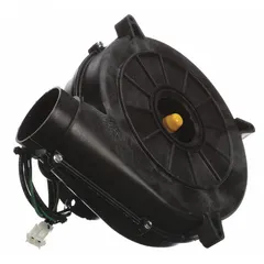 This FASCO furnace draft inducer operates on 115V AC and is designed for use in Nordyne heating equipment. It replaces manufacturer model number 7021-11379. The unit exhausts combustion gases to maintain proper airflow for safe furnace operation.