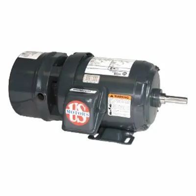 U.S. MOTORS Motor: Rigid Base Mount, Totally Enclosed Fan Cooled, 1 1/2 hp - Rigid Base 3-Phase General Purpose AC Motors