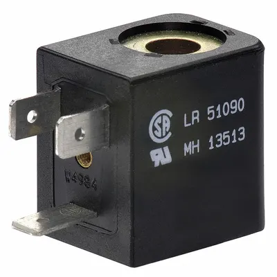 ARO Solenoid Coil: Universal, DIN 43650 Form B, 22 mm Coil Size, 24V DC, Plug-In - Solenoid Coils