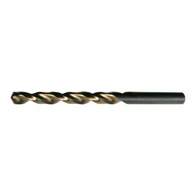 CLE-LINE Jobber Length Drill Bit: 17/64", 135° Split Point, Black & Gold HSS - Chip-Clearing High-Speed Steel Jobber-Length Drill Bits