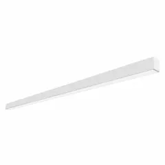 Architectural LED suspended light with a nominal length of 8 ft and width of 8 7/8 in. Operates at 120 to 347V AC, consumes 68 W, and delivers 6800 lumens. Selectable color temperature of 3000K/3500K/4000K (set to 3500K). Dimmable. Suitable for commercial and industrial spaces requiring uniform illumination.