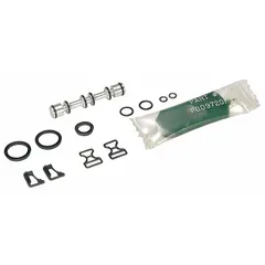 This service kit contains the body and spool components required to rebuild the internal assembly of Parker solenoid-operated inline valves. It is a two-position kit designed for restoring valve performance in pneumatic systems. The kit supports maintenance of fluid power equipment, reducing downtime and extending service life.
