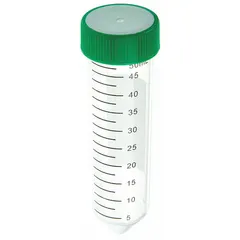 APPROVED VENDOR 50 mL Polypropylene Centrifuge Tube, Conical, Graduated, with Green HDPE Closure, 229423