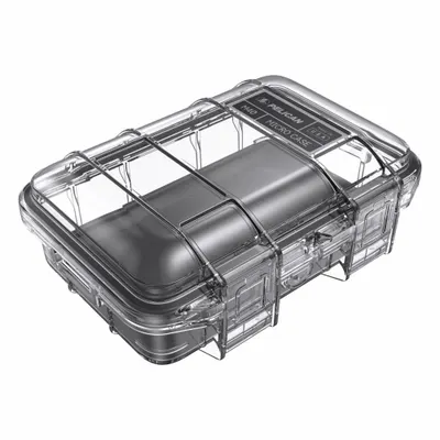 PELICAN Protective Case: Clear, Stationary, 0.65 lb Wt - Small Electronics Cases