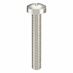 Pan head machine screw with M2.5x0.45 thread, 16 mm length, made from 316 stainless steel with plain finish. Phillips drive, #1 drive size. Suitable for fastening components in machinery, electrical enclosures, and instrumentation where a low-profile rounded head is required. Supplied in a 100-pack.