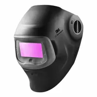 3M Welding Helmet: Auto-Darkening, Black, 3/5/8 - 12, 2.1 in x 4.2 in, Digital, Grind Mode, Ratchet (MPN 09-0100-20)