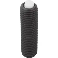 KIPP Fully-Threaded Gripper w/Flat Pad: Acetal Insert, M24, 80 mm Thread Lg, 12 mm Pad Top Dia (MPN K0291.724X080)