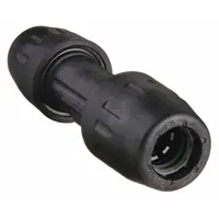 TRANSAIR Push-Fit Union Fitting: 1 in OD x 1 in OD Size, Push-to-Connect x Push-to-Connect, Black (MPN 6606 25 00US)