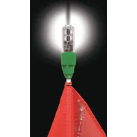 Warning Whip Light: LED, Flashing, 2.4 to 12 W, White, 3/4 in Ht, 1 in Wd (MPN WLFS.4LED.WF)