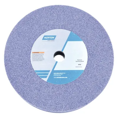 NORTON Straight Grinding Wheel Type 1, 12" x 1" x 5", 32A46-KVBE - Grinding Wheels for Moderate-to-Heavy Grinding of Tool Steels
