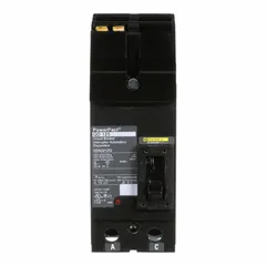 Molded case circuit breaker rated 125 A, 2-pole, 240V AC with a maximum interrupting rating of 25kA at 240V AC. Features fixed instantaneous trip and lug terminal connections. Part of the QD series for use in I-Line panelboards in commercial and industrial power distribution systems.