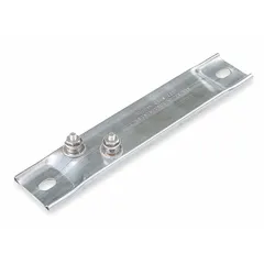 Rigid strip heater rated at 1500 W and 240 V with a watt density of 13 W/sq in. Overall length is 42-1/2 in with a mounting dimension of 41-1/2 in, featuring an offset configuration. Used for uniform surface heating in ovens, packaging machinery, and process heating applications.