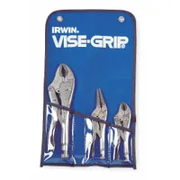 Locking Pliers Set: Curved, 2 in_1 1/8 in_1 7/8 in Max Jaw Opening, 5 in_6 in_10 in Overall Lg (MPN 73)