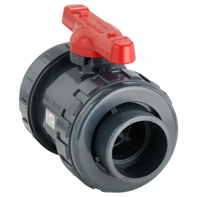 ASAHI Manual Two-Way Ball Valve: 2 in, PVC, Straight, 150 psi Max. Pressure (CWP) - PVC Ball Valves