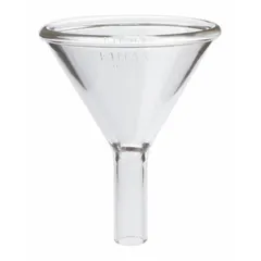 Borosilicate Glass Funnel, 146 mm Diameter, 19 mm Stem, 35 mm Stem Length, Colorless