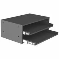 Sliding Drawer Cabinet Frame: 20 3/8 in x 12 5/8 in x 8 1/8 in, For 2 Drawers, Gray, Bearing (MPN 309B-95)