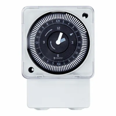 INTERMATIC Electromechanical Timer: 24 hr, SPDT, 48 On/Off Cycles - Max - DIN Rail-Mounted Electromechanical Timer Switches