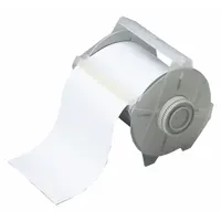 Continuous Label Stock: 4 1/4 in x 25 ft, Metalized Polyester, White (Gloss), Outdoor (MPN 76686)